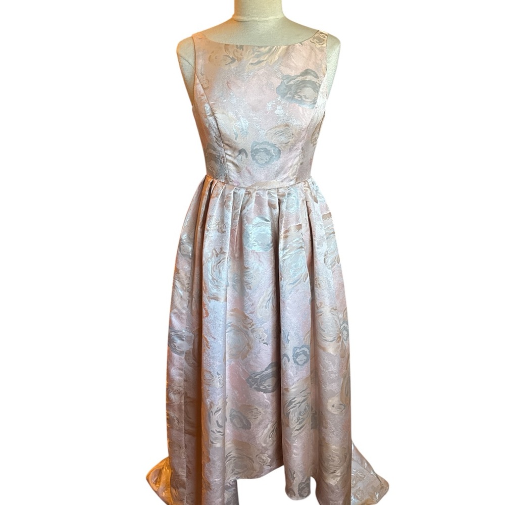 Floral Pink and Gray Dress with pockets